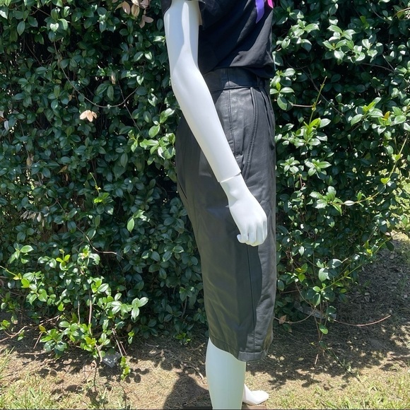 Vintage 80’s Leather Maxi Chaus Moto Black Butter Soft Vented Lined Skirt - Picture 5 of 16